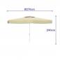 Marbueno Sombrilla Aluminio 8 Varillas D270 cm Polyester Beige Jardin, Piscina y Terraza MARBUENO SUMMER 10182