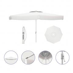 Aluminum Umbrella 300 cm with White Polyester Canopy