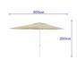 Marbueno Sombrilla Acero 6 Varillas D200x300 cm Polyester Beige Jardin, Piscina y Terraza MARBUENO SUMMER 10192