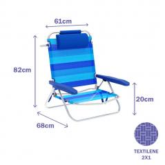 Marbueno Folding Chair 5 Positions Aluminium