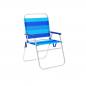 Marbueno Aluminium and Textilene Folding Chair Blue Stripes