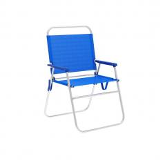 Marbueno Blue Aluminum Folding Chair for Beach and Pool