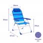 Marbueno Folding Chair 5 Positions Aluminum with Cushion
