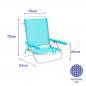 Marbueno Folding Chair 5 Positions Aqua Marine