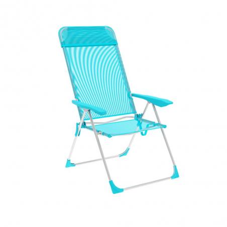 Marbueno Folding Chair 5 Positions Aluminum Aquamarine