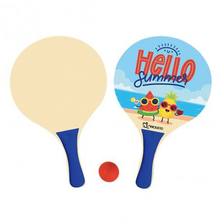 Wooden paddle set for outdoor play