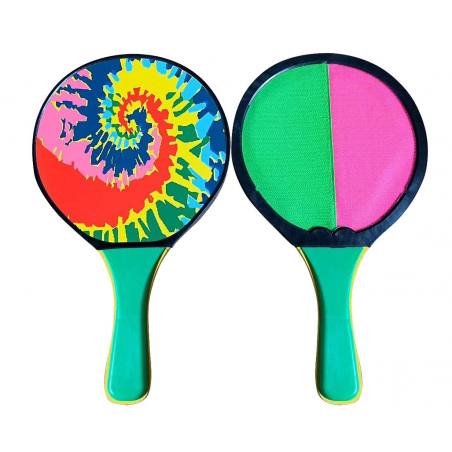 Marbueno Wooden Paddles for Beach and Garden with Velcro