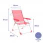 Silla Plegable 5 Posiciones Aluminio Coral Marbueno Summer