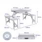 Marbueno Folding Table with 4 Seats for Camping