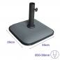 Marbueno Base Sombrilla Cuadrada Cemento 35X35X5 cm 11KG Gris
