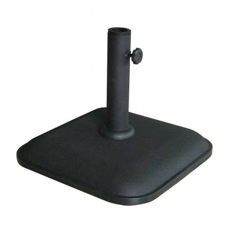 Marbueno Square Umbrella Base in Black Cement for Garden