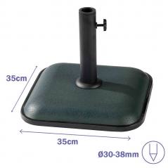 Marbueno Square Umbrella Base 11KG Green 35X35X5.2 cm