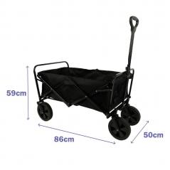 Carro Plegable Acero 150 KG Negro Playa y Camping Marbueno