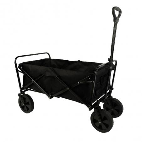Carro Plegable Acero 150 KG Negro Playa y Camping Marbueno