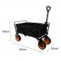 Foldable multifunctional steel cart for beach and camping