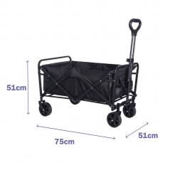 Marbueno carro plegable acero 100 kg negro playa y camping