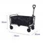 Marbueno carro plegable acero 100 kg negro playa y camping
