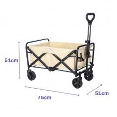 Carro Plegable Acero 100 KG Beige Playa y Camping MARBUENO SUMMER