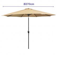 Marbueno 270 cm Steel Folding Umbrella for Garden