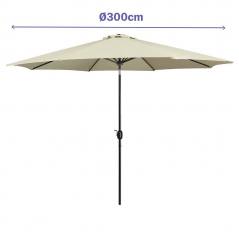 Marbueno Folding Umbrella 8 Ribs Ø300 cm Beige