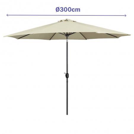 Marbueno Folding Umbrella 8 Ribs Ø300 cm Beige