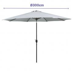 Marbueno 300 cm Umbrella for Garden and Pool with 8 Ribs