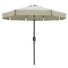 270 cm Steel Umbrella in Beige for Garden