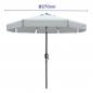 Marbueno 270 cm Steel and Polyester White Umbrella