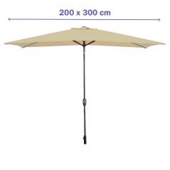 Sombrilla Acero 8 Varillas 200x300 cm Polyester Marrón Marbueno