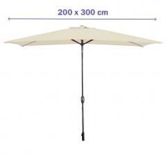 Marbueno Umbrella Steel 200x300 cm Beige for Garden