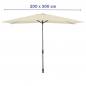Marbueno Umbrella Steel 200x300 cm Beige for Garden
