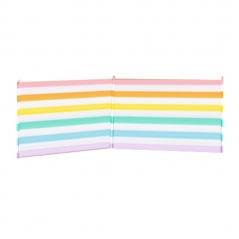 Marbueno Paraviento 3 Palos Acero Multicolor 240X80 Playa Piscina Jardin