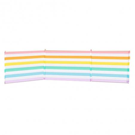 Marbueno Paraviento 4 Palos Acero Multicolor 360X80 Playa