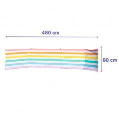 Portable Windbreak Marbueno 5 Poles Steel 360x80 cm