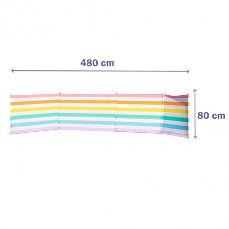 Portable Windbreak Marbueno 5 Poles Steel 360x80 cm