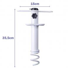 White Steel Stake for Parasol in Beach and Garden