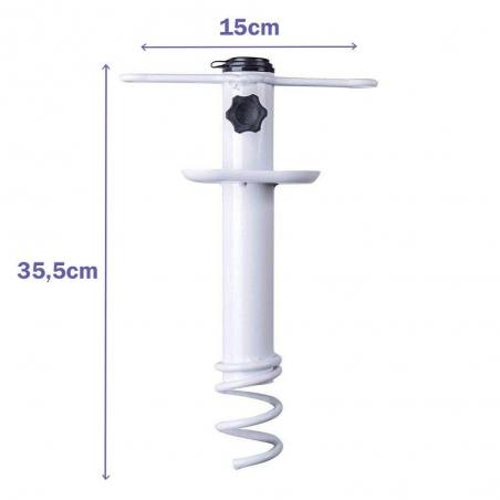 White Steel Stake for Parasol in Beach and Garden