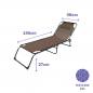 Marbueno Folding Lounger of Steel and Textilene