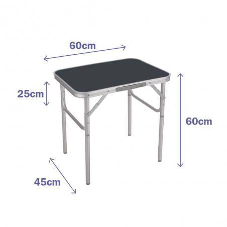 Mesa Plegable Gris Aluminio Marbueno Summer 60x45/60 cm