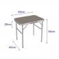 Mesa Plegable Marrón de Aluminio 60X45 60 cm para Camping y Playa Marbueno Summer