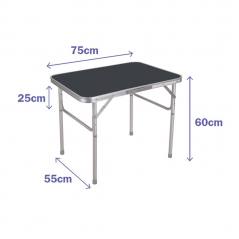 Mesa Plegable Aluminio Gris 90X60 cm Marbueno Summer