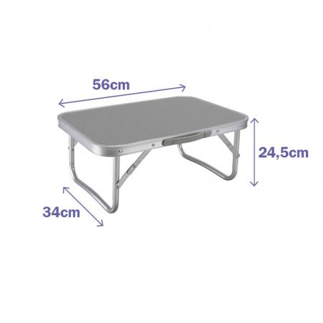 Marbueno Mesa Plegable Gris para Camping y Playa