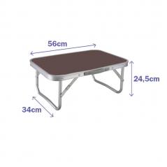 Mesa Plegable Marrón 56x34x24.5 cm Camping y Playa Marbueno Summer