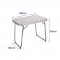 Mesa Plegable Blanco Acero 60X40X50 cm Marbueno Camping Playa