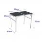 Mesa Plegable Gris Aluminio 90X60X39/70 cm Camping Marbueno