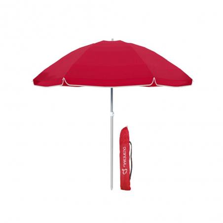 Sombrilla Nylon Acero Con Funda Color Rojo 180 cm Jardin, Piscina y Playa MARBUENO SUMMER 10094R