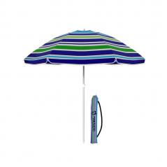 Marbueno Sombrilla Oxford Aluminio Con Funda Rayas Azul, Blanco y Verde 160 cm Jardin, Playa y Piscina MARBUENO SUMMER 10108RY1