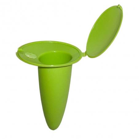 Marbueno contenedor ecologico plastico color verde para playa