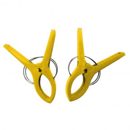 Marbueno Pinzas de Plástico para Silla de Playa Amarillo Set 2 uds