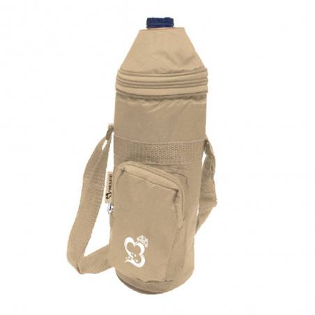 Marbueno Botellero Poliester Color Beige 1,5L 33x10 cm Camping y Playa